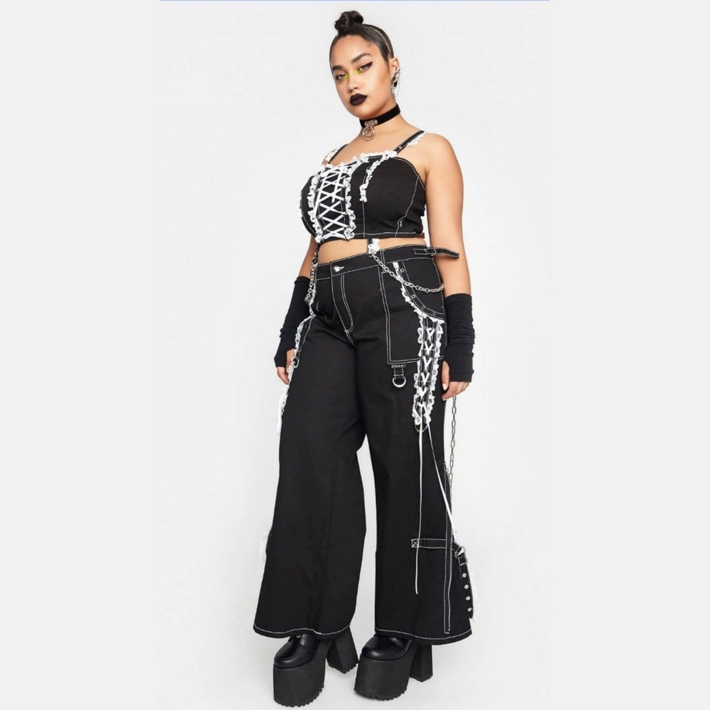 Tripp NYC Dark Street Lolita Pants 16 Plus - Picture 2 of 11